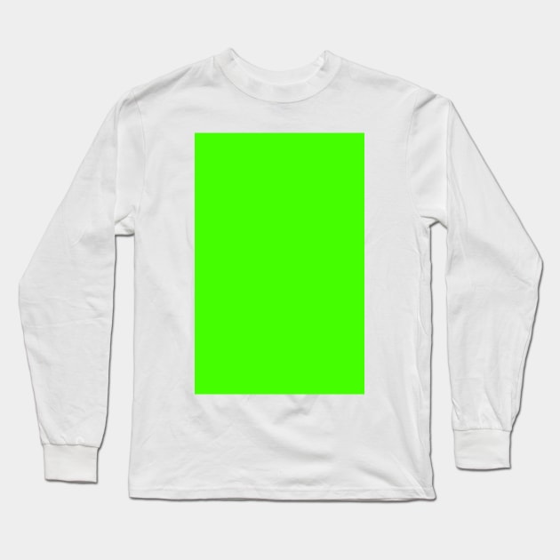 PLAIN SOLID NEON GREEN COLOR FLUORESCENT COLORS Long Sleeve T-Shirt by colorsandpatterns